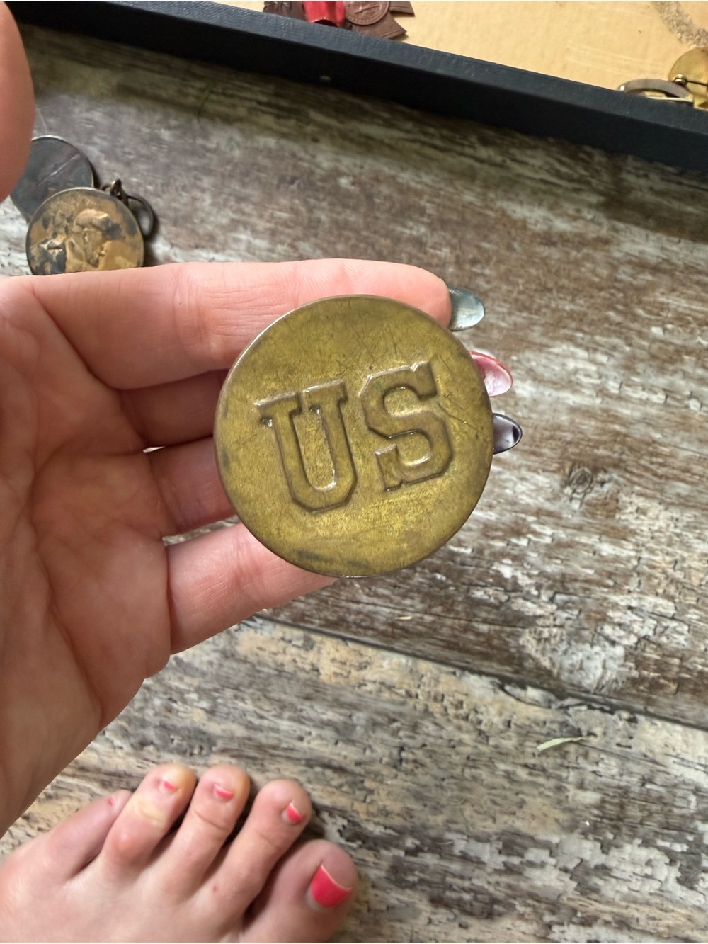 vintage U.S. military brass cavalry horse bridle rosette